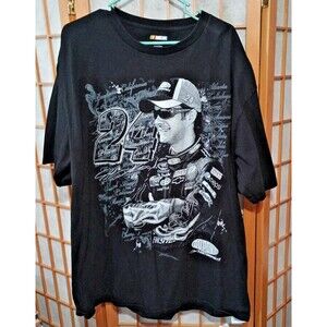 2010 NASCAR Dale Earnhardt T-Shirt 2XL Black Race Schedule Back 100% Cotton